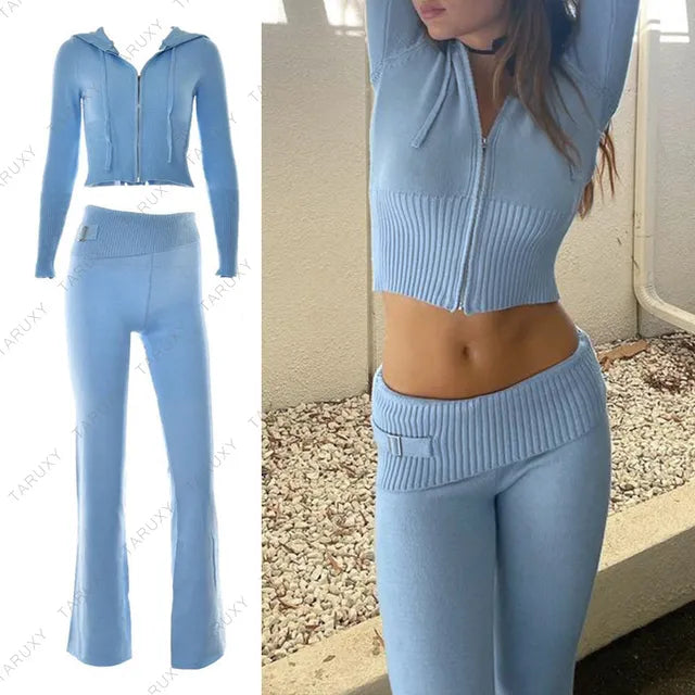 Knitted Women's Two Piece Set